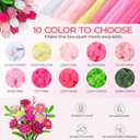 Libima 3800 Pcs Pipe Cleaners Bulk 10 Colors 12" Graduation Pipe Cleaners Craft Set Chenille Stems Flower Kit 6mm Colorful End Year of Teacher Gift Fuzzy Sticks Party Supply for DIY Art (Pink)