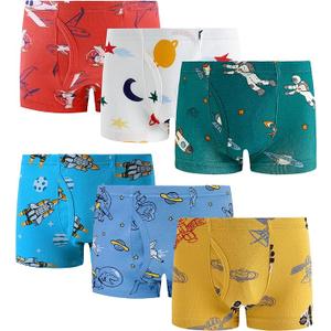 Finihen Boys Boxer Underwear Cotton Briefs Kids Toddler Boys Dinosaur Truck Panties 4 Y