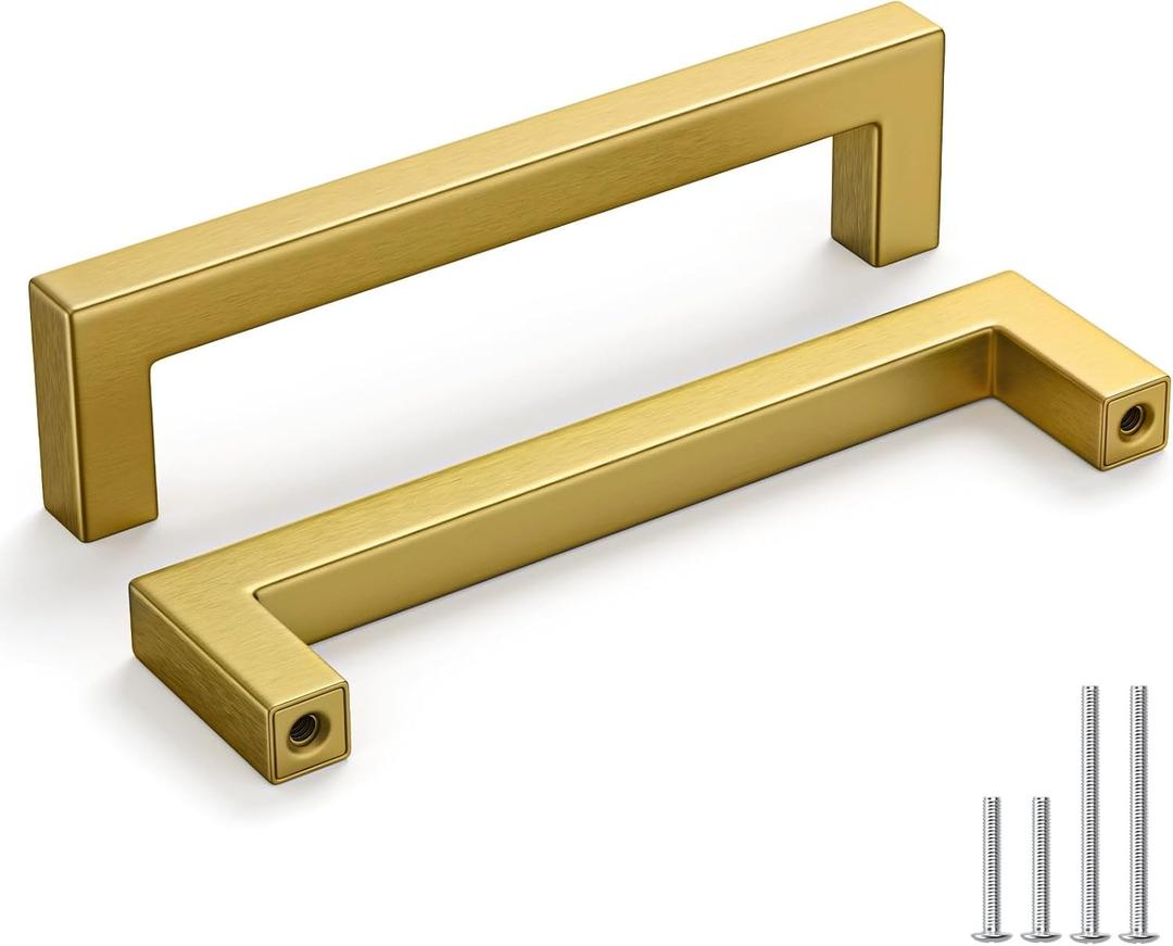 homdiy 5 Pack 5 Inch Gold Cabinet Handles Gold Kitchen Cabinet Handles