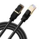Cat 8 Ethernet Cable, 30ft 9M Heavy Duty High Speed Network LAN Patch Cord with Gold Plated RJ45 Connectors, 26AWG, 2000Mhz Indoor & Outdoor Internet Network Cable for Modem Router Gaming PC