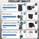 ALEVMOOM XXL Portable Toilet for Camping,880lbs Capacity,19.7" H Adjustable Outdoor Toilet with 7 Garbage Bags,Porta Potty for Adults,Collapsible Luggable Loo for Camping