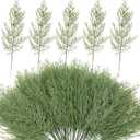 40 Pcs 14 inch Artificial Cedar Picks Faux Cedar Branches Fake Cypress Stems Christmas Greenery Sprigs and Twigs DIY Accessories for Crafts Wreath Holiday Home Decor - Green