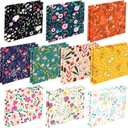 Qeeenar 20 Pcs Decorative Hanging File Folders Letter Size Cute File Folders Designer Floral File Folders Colored File Folder Organizer for Filing Cabinet Office Home with 1/5 Cut Adjustable Tabs