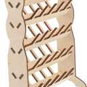 LIOOBO Wooden Thread Spool Rack for Sewing Braiding Craft Embroidery Spool Saver Floss Holder String Holder Thread Organizer Hair Braiding Rack