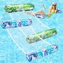 Pool Floats - 2 Pack Inflatable Pool Floats Rafts, 4-in-1 Pool Floaties for Adults, Pool Floats Adult Size, Multi-Purpose Toys Floats for Swimming Pool, Thick PVC Pool Lounger Float Water Hammock