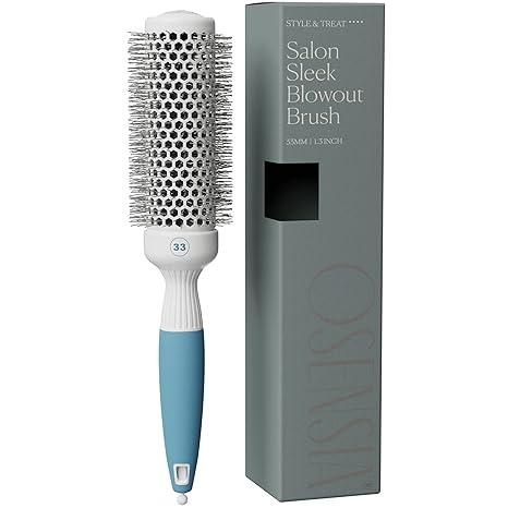 Professional Round Brush for Blow Drying  Small Ceramic Ionic Thermal Barrel Brush for Sleek, Precise Heat Styling and Salon Blowout  Lightweight Round Hair Brush (Barrel 1.3 inch, Bristle 2 Inch)