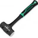 BUSKPOK 3lb Sledge Hammer, Mini Strike Drilling Crack Sledgehammer with No-Slip Cushion Grip 3 Pound