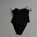 Women's Contrast Trim Knotted Slimming One-Piece Swimsuit Vintage Bathing Suits S