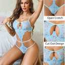 Avidlove Women Lace Teddy Underwired Lingerie Front-Opening Sexy Bodysuit (XXL)