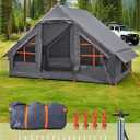 Inflatable Tents for Camping - Easy Blow Up Glamping Tent with Hand Pump, Hot Tent Waterproof PVC Air Inflatable Tent House for Family Weekend Camping