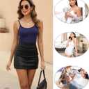 BQTQ 5 Pcs Women's Camisole Tank Top Undershirt Spaghetti Strap Basic Camisoles (XXL)