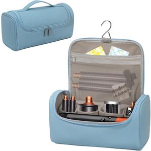 Portable Travel Case for Dyson Airwrap Multifunction Curling Iron And Accessories, Travel Bag With Hook, Stores All Models Of Curling Irons And Accessories (Sky blue