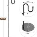74" Shepherds Hook Stand, Adjustable Wind Chime Stand for Outside, Heavy Duty Free Standing Plant Hanger Pole for Bird Feeders, Lanterns, Wreaths & Hanging Plants, Indoor Outdoor, Holds Up to 20 LBS