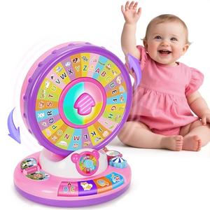 Learning Toys for 1 2 3 Year Old Boy Girl, Spin and Sing Alphabet Zoo with Sounds for Toddler 1-3, Educational Development Toy for Kid, Christmas Birthday Gifts for Baby 12-18 Months+