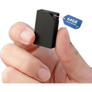 Digital Voice Recorder with 64GB Memory, USB Charging, Voice Activated Recorder, Mini Small Square Voice Recorder Voice Recorder, Meetings, Lectures and Interviews1 * 0.8 * 0.2