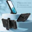 FNTCASE for Samsung Galaxy S22 Protective Case: Military Grade Protection Rugged Anti-Drop Case with Belt-Clip Holster & Kickstand - Full Shockproof Sturdy Durable Bumper Textured Cell Phone Cover