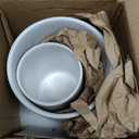 LE TAUCI Utensil Holder, 7.3"+5.4" Ceramic Kitchen Utensil Holder for Countertop, Large Cooking Utensil Crocks for Kitchen Counter Decor, Morden Utensil Organizer for Spatula, Set of 2, White