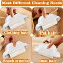 7 x Portable Mini Lint Roller, Travel Size Lint Roller with 150 Sheets Refillable, Reusable Pet Hair Remover for Clothes (White)