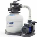 AQUASTRONG Sand Filter Pump for Above Ground Pool, 1/2 HP Pool Pump Above Ground 2500 GPH for Pools up to 9000GAL, 12in Pool Sand Filter with 6-Way Valve, Improved Circulation for Crystal-Clear Pool