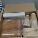 Palm Leaf Bamboo Plates & Pre-Rolled Bamboo Cutlery Party Set - 10 & 7'' Compostable Plates Elegant Pre-Rolled Utensils, Napkins , Cups for Weddings, Events, and Special Occasions For 30 Guests