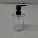 Soap Dispenser with Pump, 11 fl oz Clear Hand Soap Dispensers for Bathroom, Ribbed Style Dish Soap Dispenser for Kitchen, Modern Refillable Liquid Soap Pump Bottle
