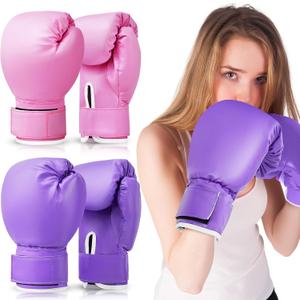 2 Pairs Boxing Gloves Kickboxing Gloves for Adults Beginners Teens Kick Boxing Gloves Training Sparring for Punching Blocking Power