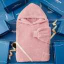 Bedsure Wearable Blanket Hoodies for Women- Gifts for Girlfriend, Warm Cozy Fluffy Birthday Valentines Day gifts for Him Her Women Wife, Soft Sweatshirt, Oversized Hooded Blankets With Sleeves, Pink (Standard)