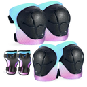 Kids/Youth Knee Pads and Elbow Pads Set for Kids 3-14 Years Boys Girls Protective Gear Set Adjustable Knee Pads, Elbow Pads, Wrist Guards Skateboard Skating Skiing Cycling Biking Running Scooter