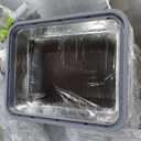 RIZZARI Enclosed Cat Litter Box with Lid, Large Foldable Litter Box with Litter Scoop, Top Entry Cat Toilet for Kittens and Big Cats (Light Gray,Stainless Steel with Deodorizer, X-Large)