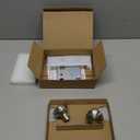 Mortise Lock Set for Interior Door, Vintage Antique Door Knobs with Lock and Skeleton Key, Old Door Knob Replacement Fits 1-3/8 in 1-3/4 in, Brushed Satin Nickel Finish