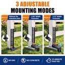 VANCASTLE Fence Post Repair Kit Adjustable, 2-Pack，Easy to Install, Black