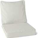 Amazon Basics Patio Chair Cushion with Back, 19x19x3 inch, Beige, 1-Pack