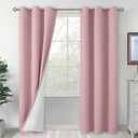 BGment Pink Blackout Curtains for Bedroom 84 Inch Length 2 Panels Set, Thermal Insulated Bedroom Curtains Soundproof Kids Nursery Window Curtain Drapes, Each Grommet Curtains 42 Inch Wide