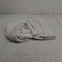 Chyhomenyc White Faux Linen Slub Textured Semi Sheer Small Window Kitchen Valance Curtain, Rod Pocket Cafe Valance for Bathroom Laundry Basement, 30Wx14L inch, 2 Piece