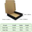 24 Pack 10 x 10x 2 Inches Shipping BoxesBlack 3 Layers Corrugated Cardboard Box, Mailer Boxes for Packaging Small Business Mailing Gifts Digest Giving Products Wrap Boxes (10''x10''x2'')