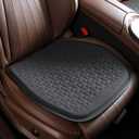 Thin Premium Gel Seat Cushion for Car Seat, Office Chair, Wheelchair, Golf Cart - Non-Slip Car Seat Cushions with 0.7 Inch Gel - Sciatica & Coccyx Pain Relief (Suede, Black)