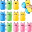 Meooeck 12 Pcs Frog Stress Balls for Adult Mini Frog Fun Squeeze Fidget Animal Balls Cute for Birthday Party Favors Office Stuffer Gift ADHD Autism Anxiety