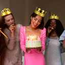 60 Pieces Paper Crowns Hat Gold Birthday Party Crown Hats for Birthday Celebration Baby Shower Photo Props