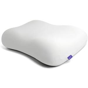 C CUSHION LAB Deep Sleep Pillow, Patented Ergonomic Contour Design for Side & Back Sleepers, Orthopedic Cervical Shape Gently Cradles Head & Provides Neck Support & Shoulder Pain Relief - Calm Grey