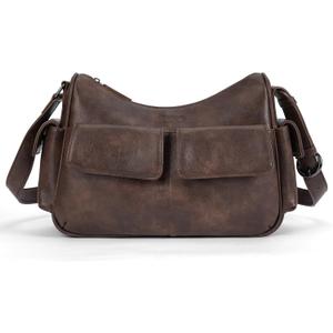 APHISON Shoulder Bag for Women, Vegan Leather Purses Bags for Ladies Trendy, Multi Pockets Handbags