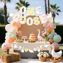 3 x SUNBEAUTY Goose Theme Banner - Goose Baby Shower Garland,One Goose Birthday, First Birthday, Farm Animal Themed Party Decorations