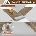 COSY HOMEER Kitchen Rugs Non Slip Washable 24"x36"+24"x60",Absorbent Soft Kitchen Mats for Floor,Polyester Kitchen Runner Rug Sets of 2,Kitchen Floor Mats for Sink Mat,Hallway,Laundry,Taupe