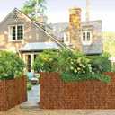 MOOKNAT 2 Pack Reed Bamboo Screen Fencing,2.6FT16.4FT Natural Reed Fencing Reed Screen for Balcony Reed Fence Bamboo Reed Fence for Outdoor Backyard Patio(Brown)