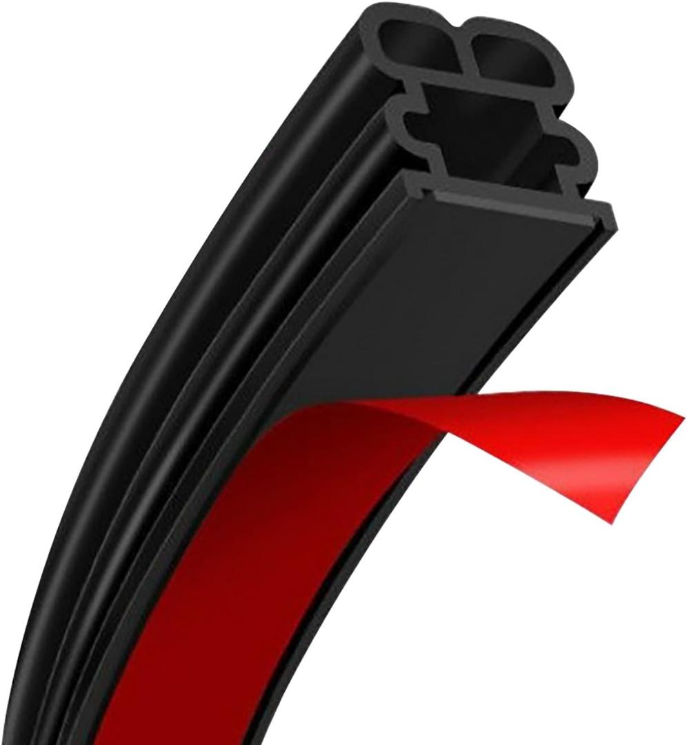 52.5Ft Car Door Seal Strip for Truck Car Weather Stripping Universal Self Adhesive Large Auto Door Soundproofing Weatherstrip for Pickup Truck SUV RV Boat