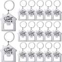 15 Pcs New Home Keychains Bulk Estate Agent Gifts Guests Bottle Opener House Keyrings Housekeeping Gift Housewarming Favors