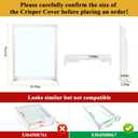 5304508067 Crisper Drawer Cover, Compatible with Frigidaire, Crosley, White-Westinghouse, Kenmore Refrigerator, FFHB2750TD0, 25370347410, etc, Replacement 5304519462, 5304508410 Drawer Cover, 16"W x 20"L
