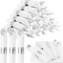 25 Pack Pre Rolled Silver Plastic Silverware, Wrapped Cutlery Set Include Forks, Spoons, Knives & Napkins, Disposable Heavy Duty Silverware Set for Party and Wedding