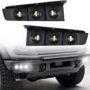 For Bronco bumper lights 6LED White Daytime Running Light Assemble Front Fog lamps Compatible with F-ord Bronco 2021 2022 2023 2024 2/4 Door, NOT FIT Bronco Sport