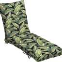 Arden Selections Outdoor Plush Modern Tufted Chaise Cushion, 76 x 22, Water Repellent, Fade Resistant, Tufted Cushion for Chaise Lounger 76 x 22, Onyx Cebu (Onyx Cebu)