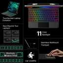 typecase Edge Keyboard Case for iPad Air 13-inch(M4/M3/M2, 2026/2025/2024) & iPad Pro 12.9-inch(6th/5th/4th/3rd Gen), Magic Keyboard with 11-Color Backlight, Multi-Touch Trackpad, Pencil Holder, Black
